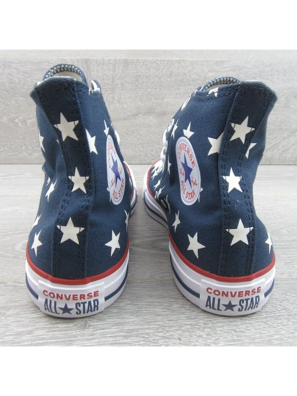 Converse Chuck Taylor All Star HI Archive Stars Womens Size 7.5 Navy NEW - Picture 8 of 14
